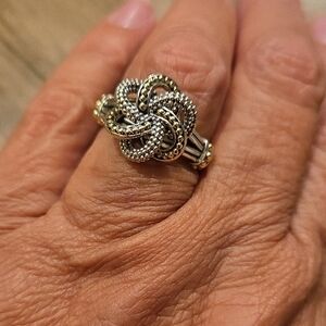 Lagos  New 18k Gold and Silver Knot Elegant Ring. Lagos pieces Go Up In Value